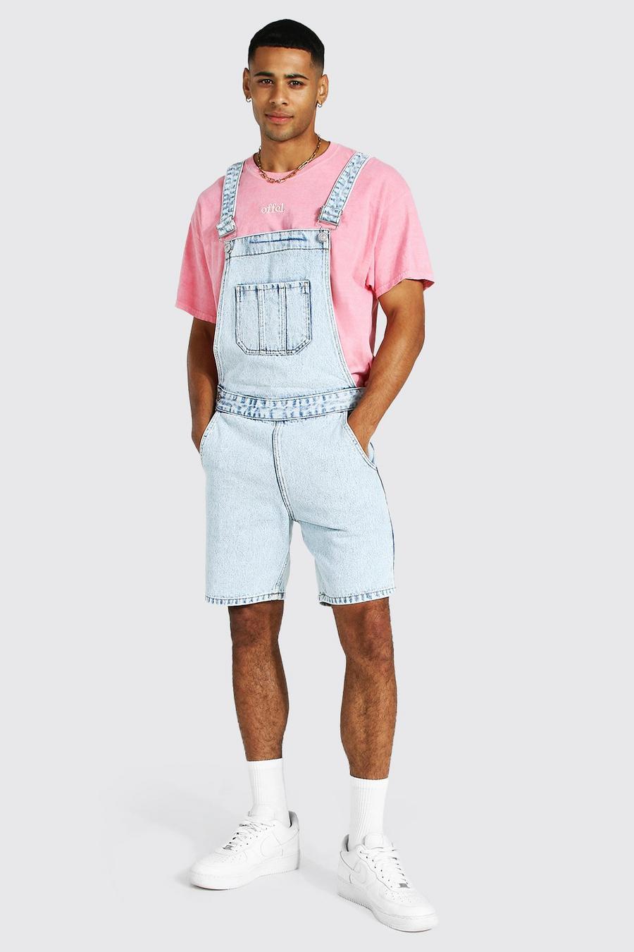 Ice blue Slim Fit Short Overall image number 1