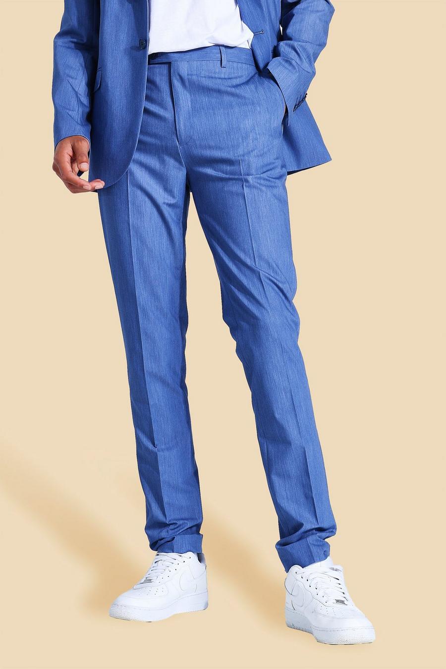 כחול מכנסי חליפה סקיני לגברים גבוהים image number 1