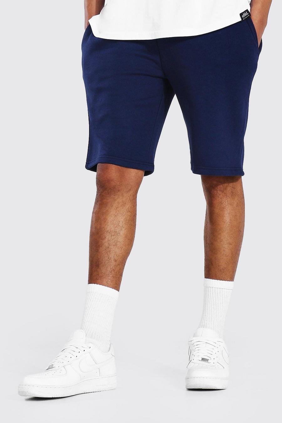 Navy Tall Jersey Regular Fit Shorts image number 1