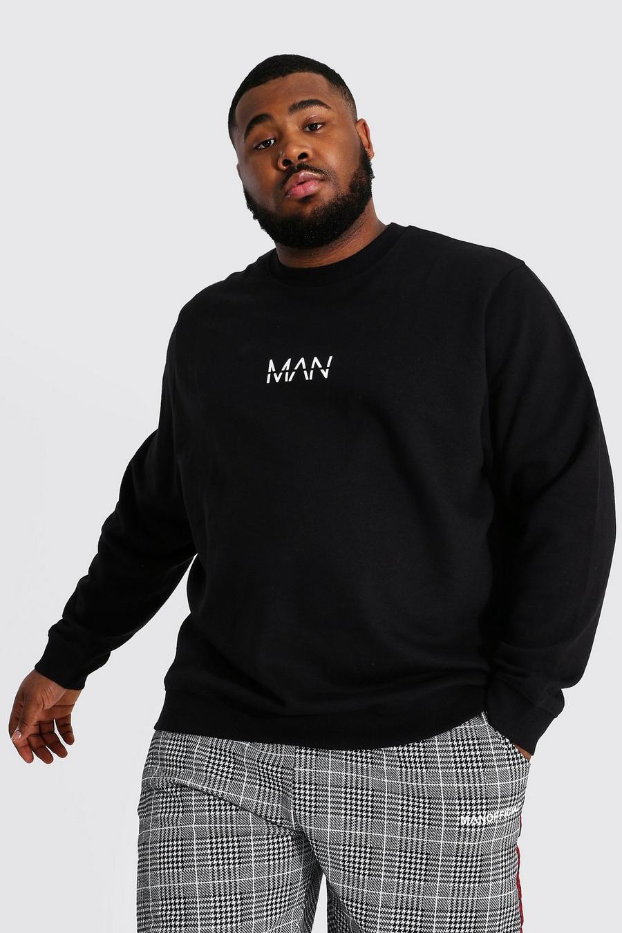 Black nero Plus Man Dash Regular Sweater