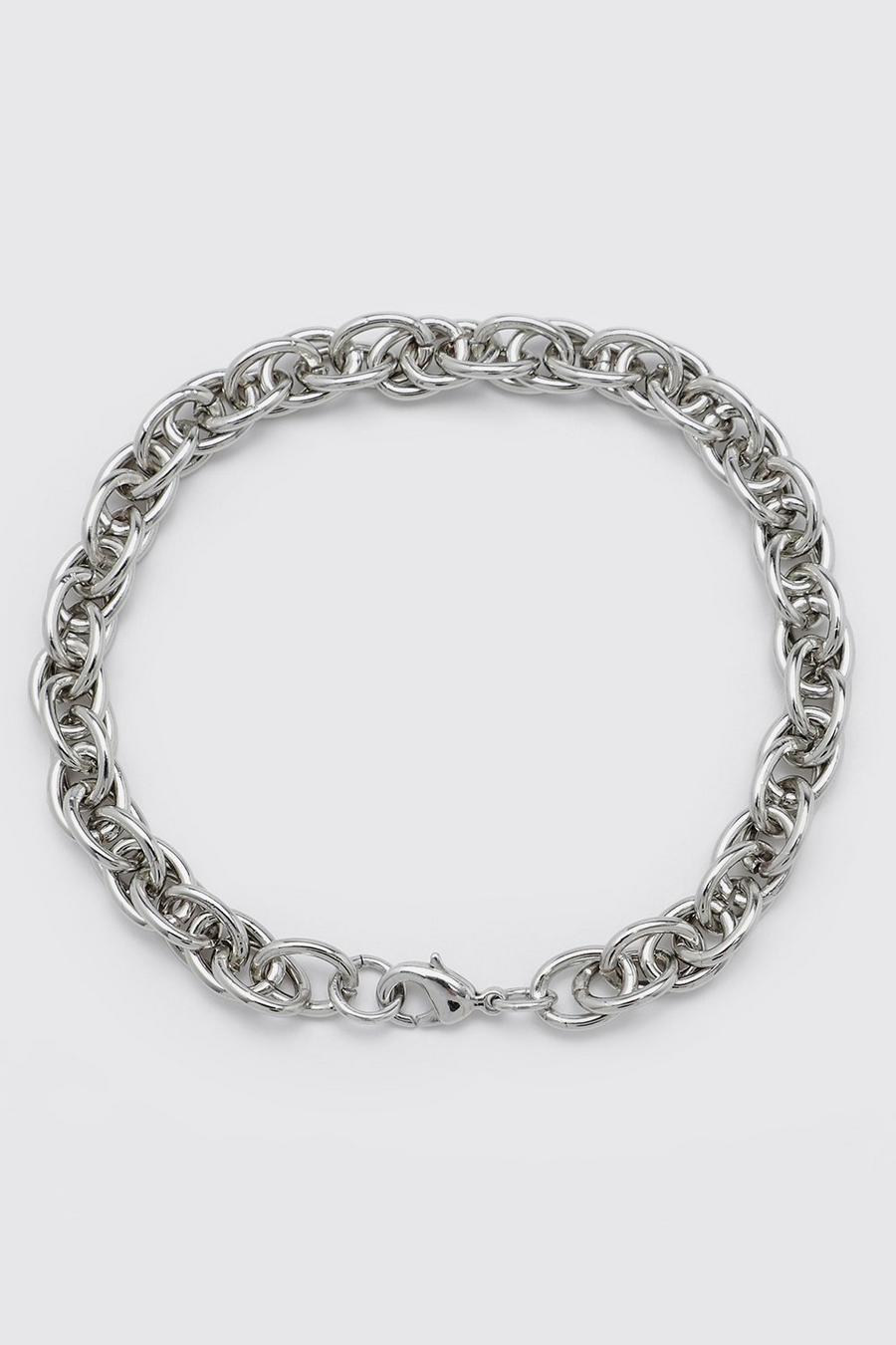 Silver Plain Chain Bracelet image number 1