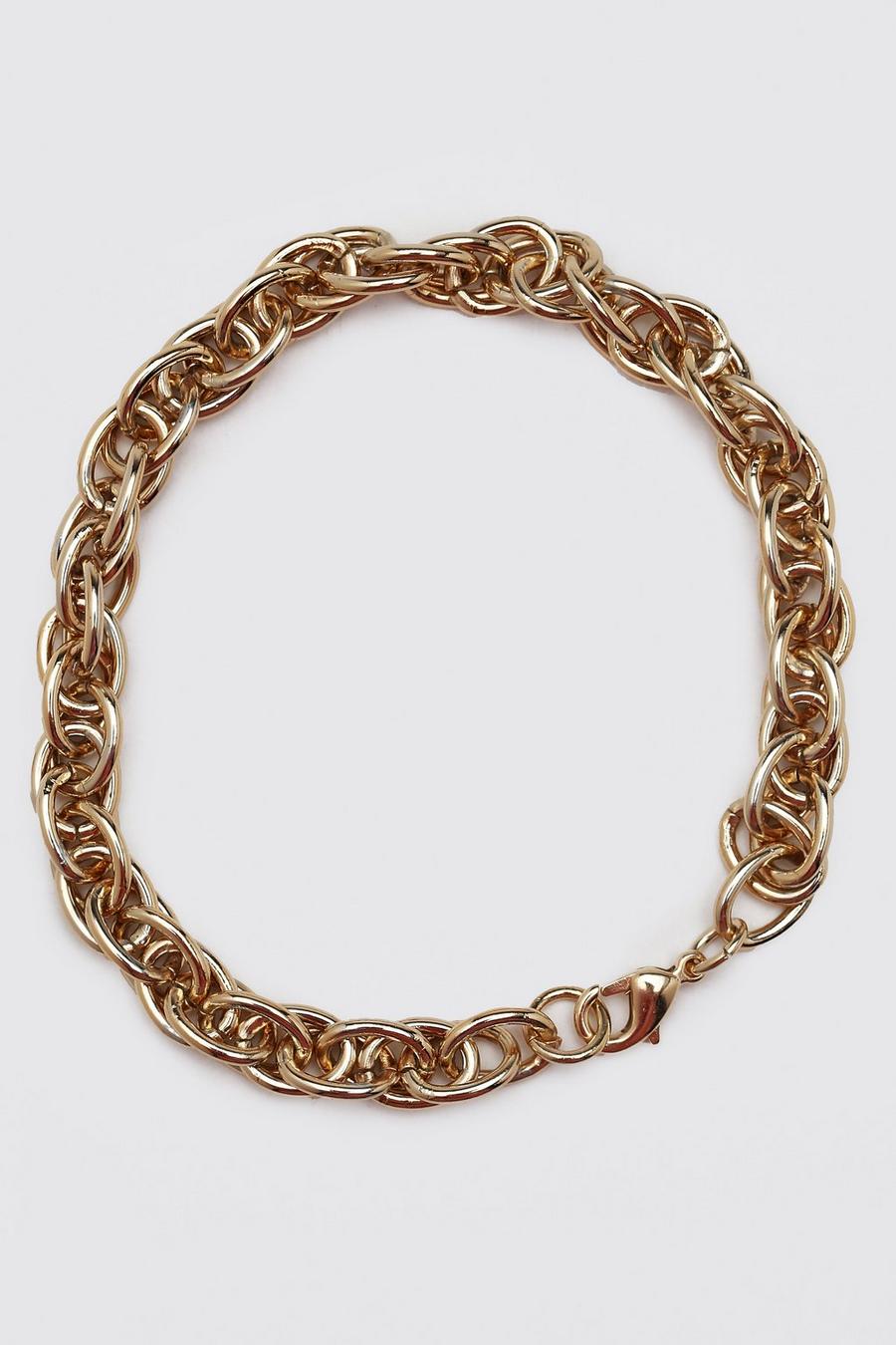Gold Plain Chain Bracelet image number 1