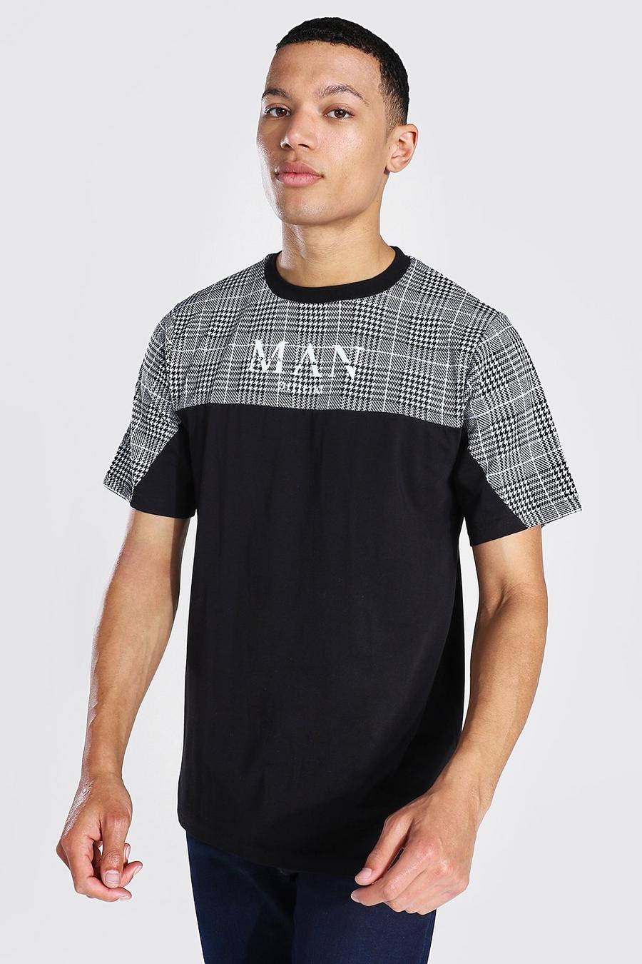 Camiseta Tall MAN de tela jacquard ajustada al músculo, Black image number 1