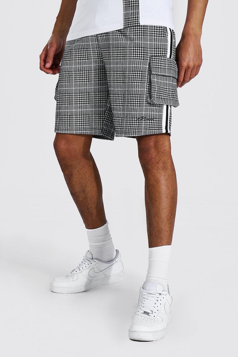 Pantalones cortos de punto con bolsillos de jacquard MAN Tall, Negro image number 1
