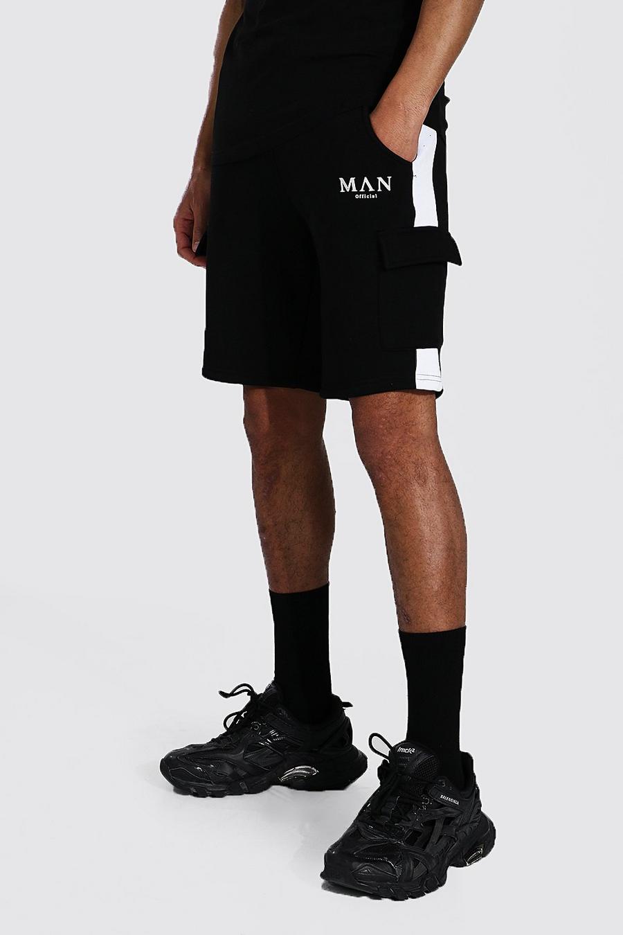 Black Tall - MAN Roman Shorts med cargofickor image number 1