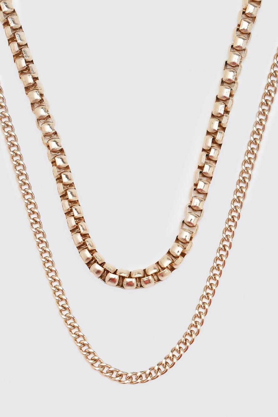 Gold Multi Chain Necklace image number 1
