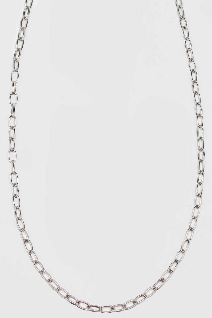 Silver Multi Link Anchor Chain Necklace image number 1