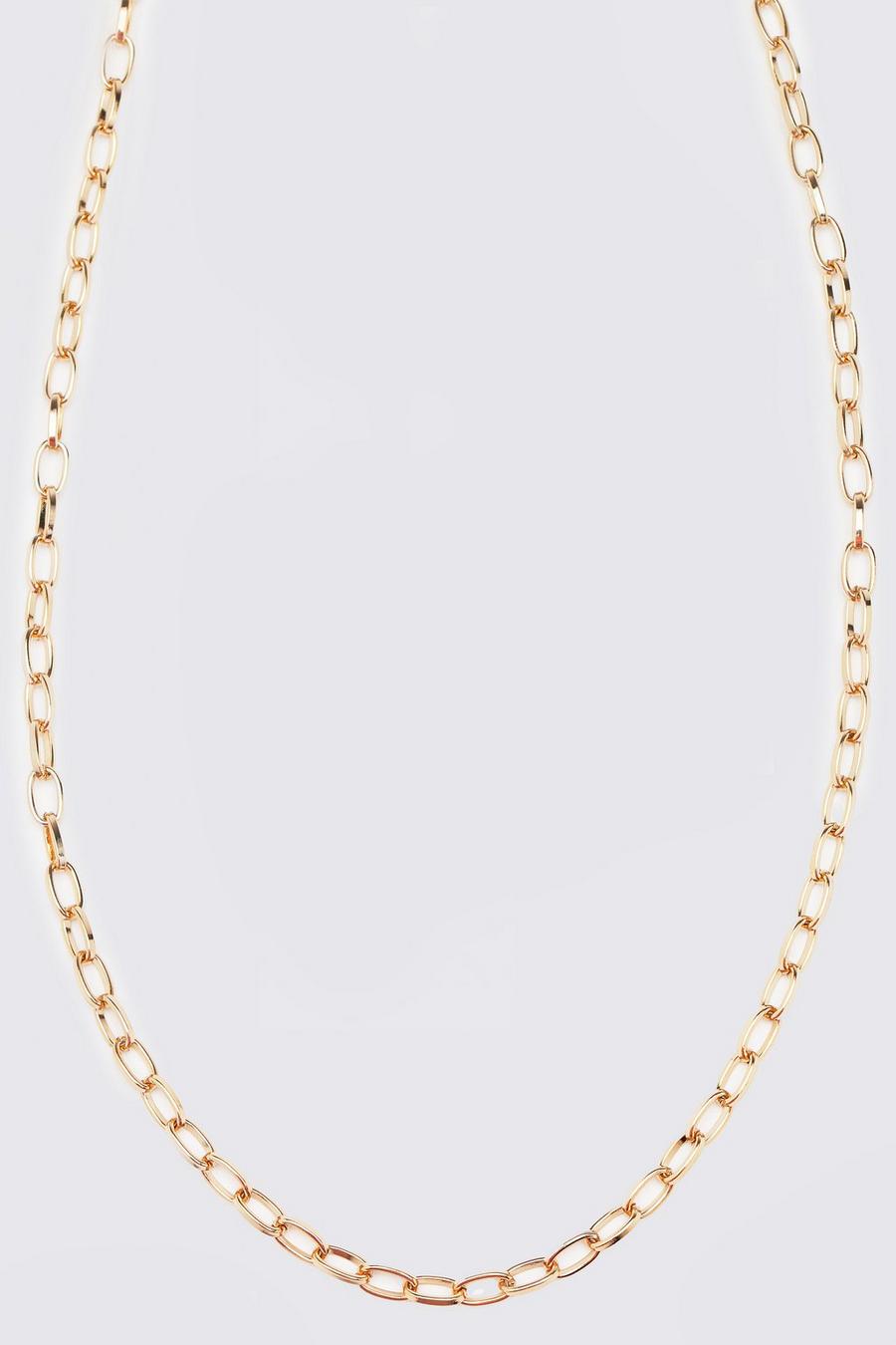 Gold Multi Link Anchor Chain Necklace image number 1
