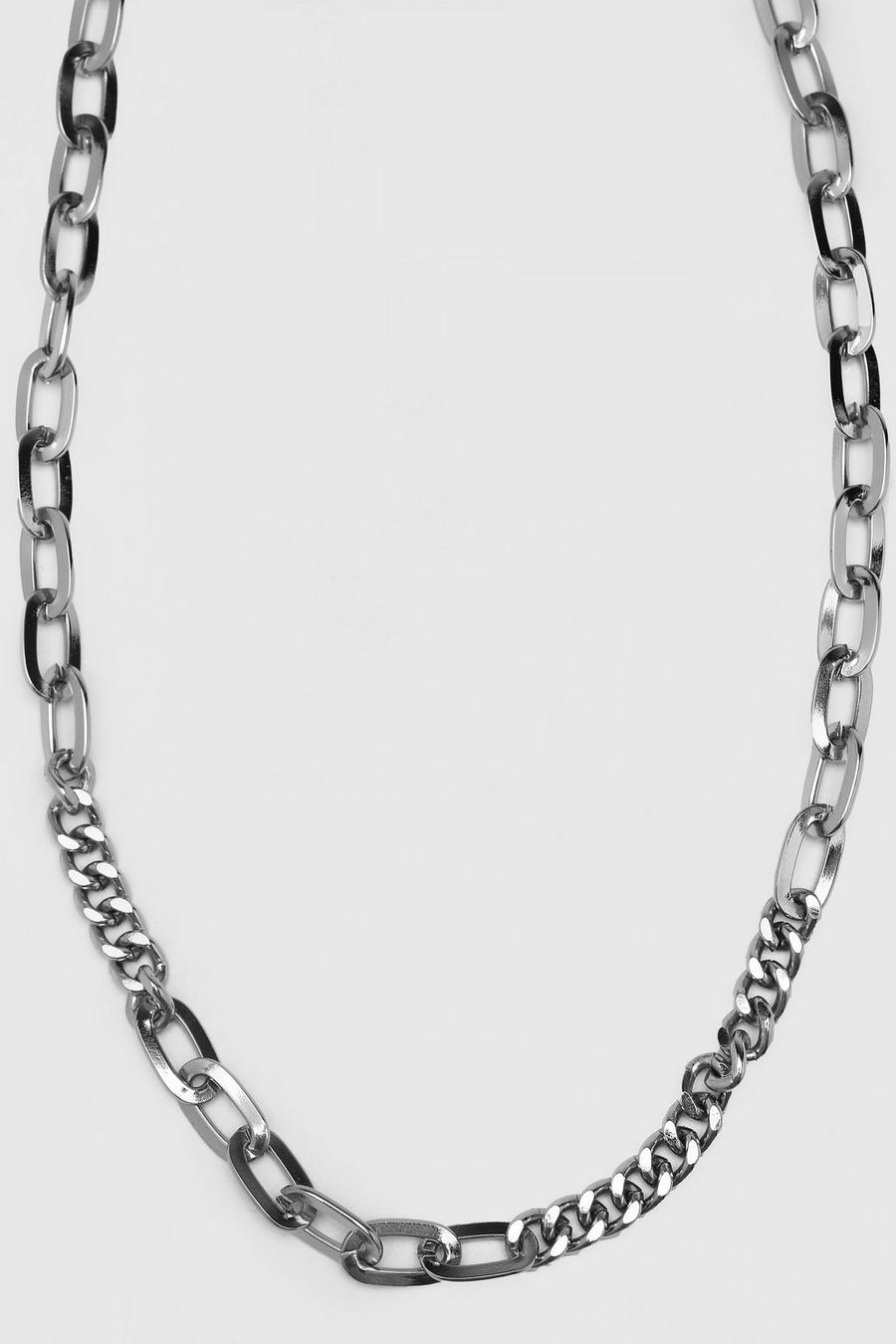 Silver Chunky Anchor Chain Necklace image number 1