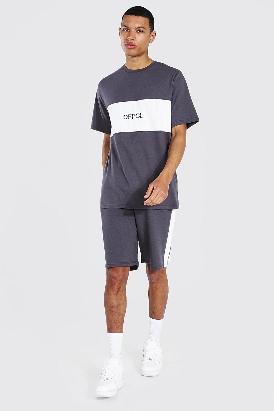 Tall - Ensemble t-shirt et short Official, Ardoise grey image number 1