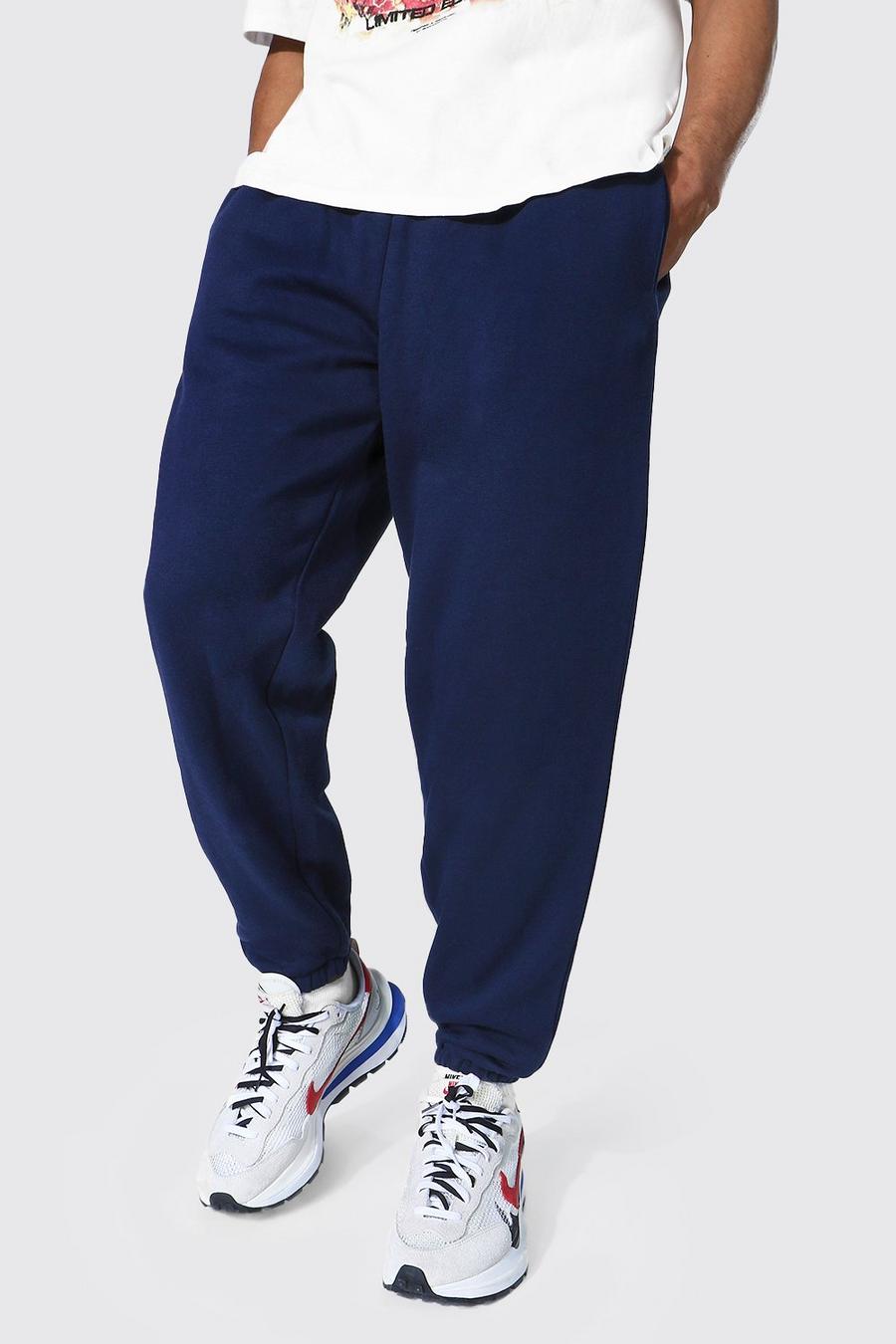 Pantalón deportivo ancho de materiales s, Navy image number 1