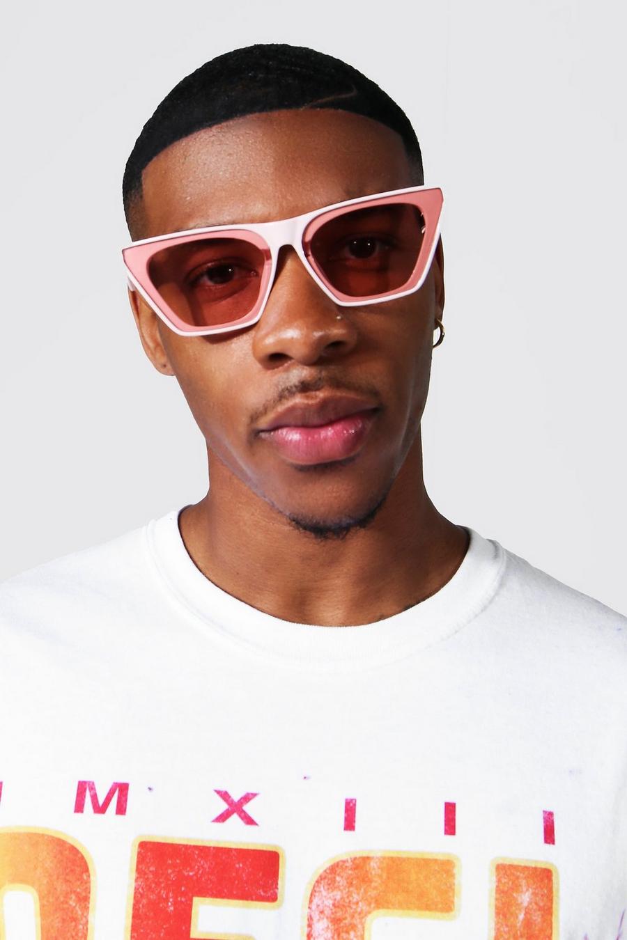 Pink Crystal Overlay Sunglasses image number 1