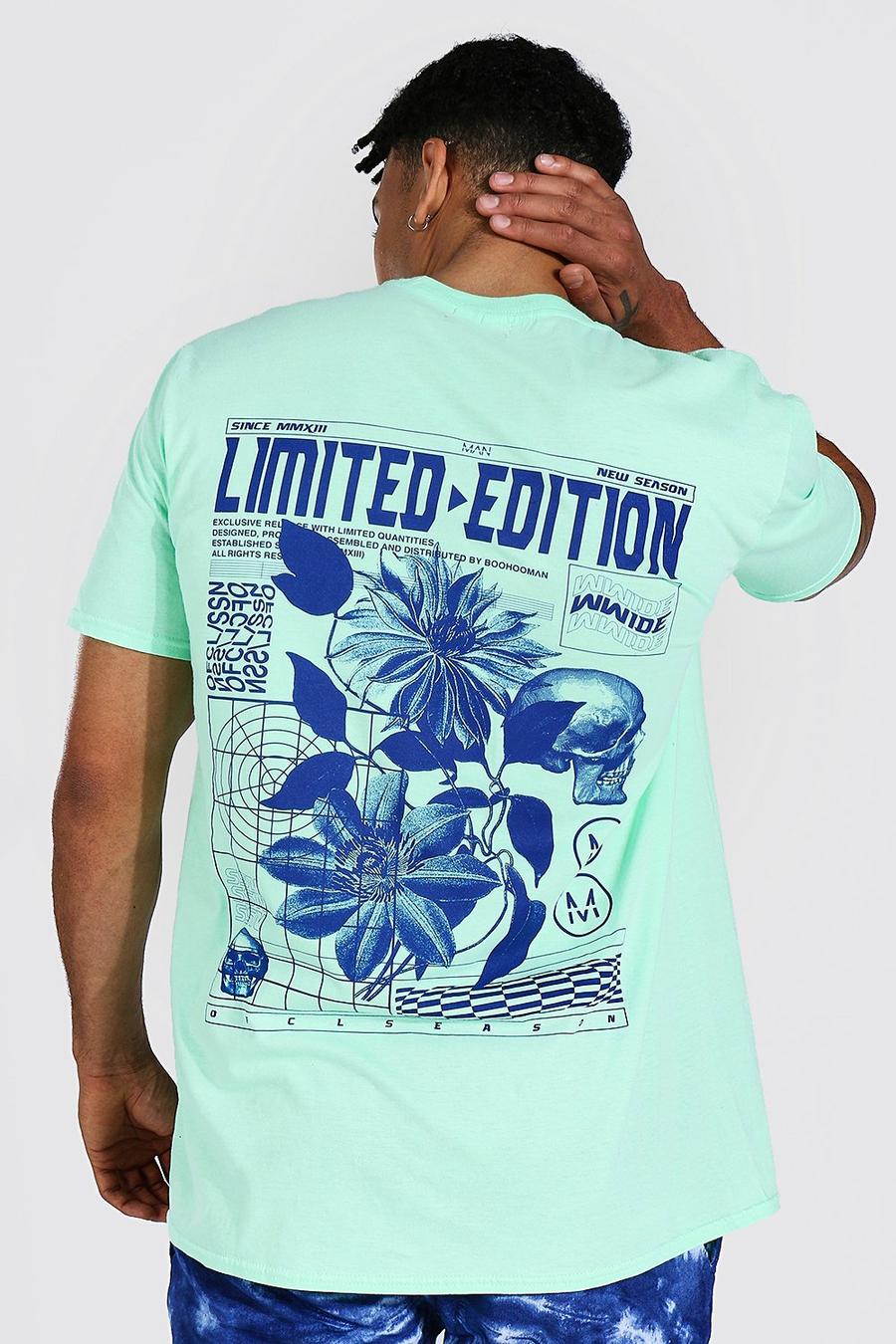 Oversize Limited Edition Grafik T-Shirt, Mint image number 1