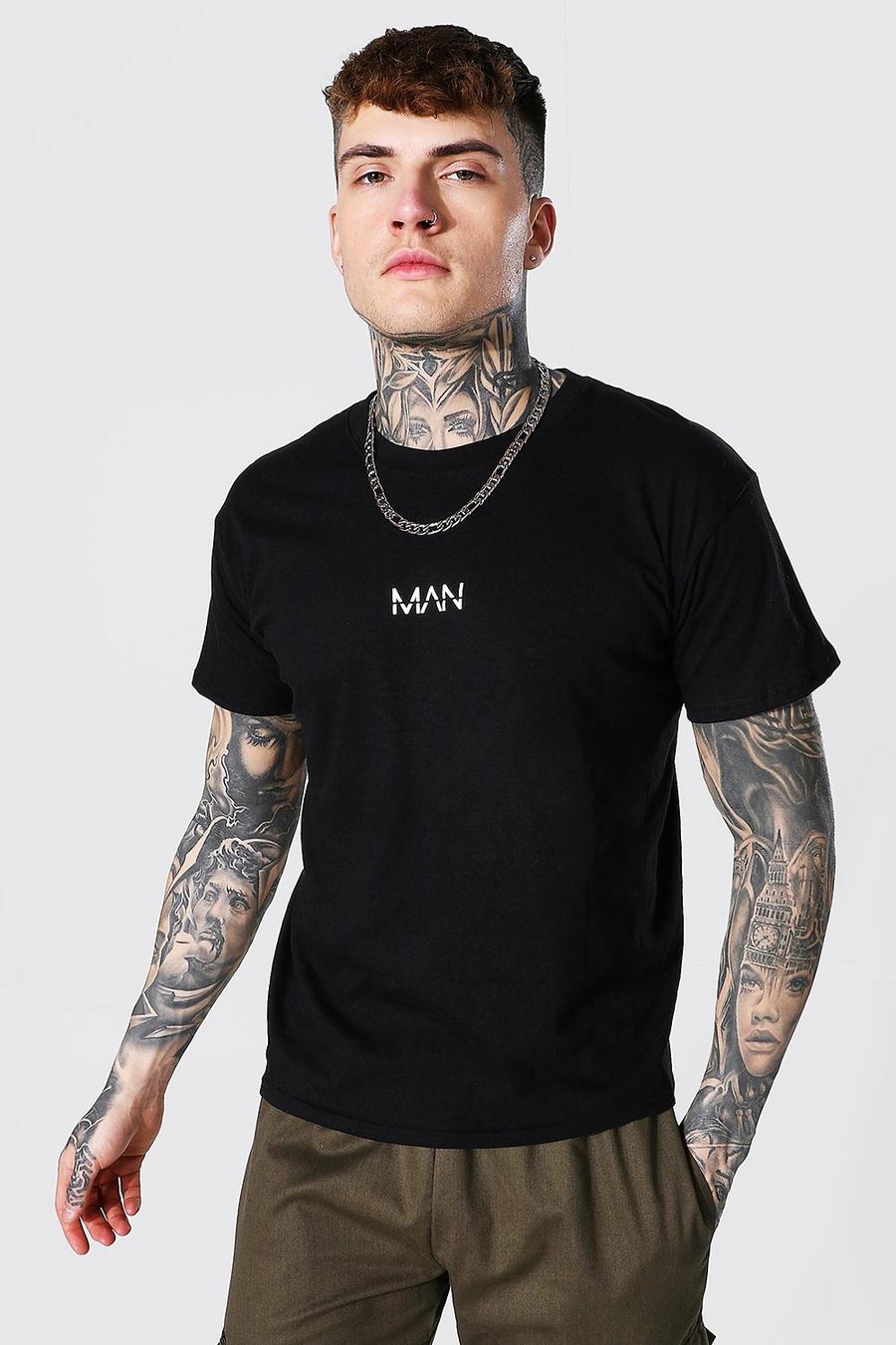 Black Original Man T-Shirt Met Crewneck image number 1