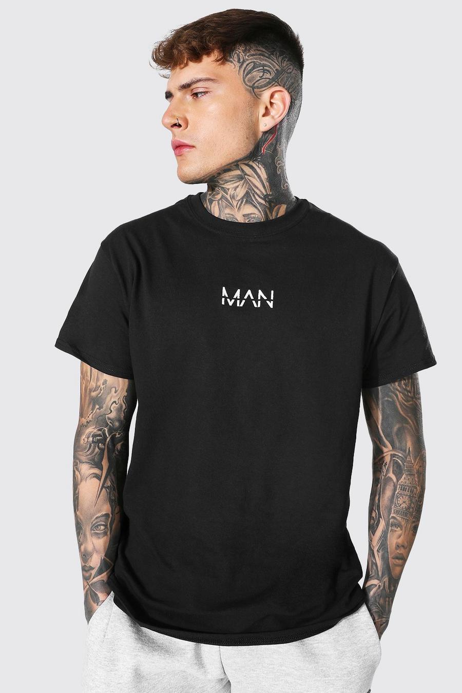 Black Original Man Embroidered T-shirt image number 1