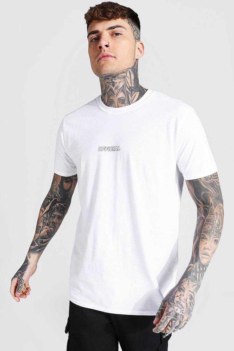 White Official Outline Logo T-shirt image number 1