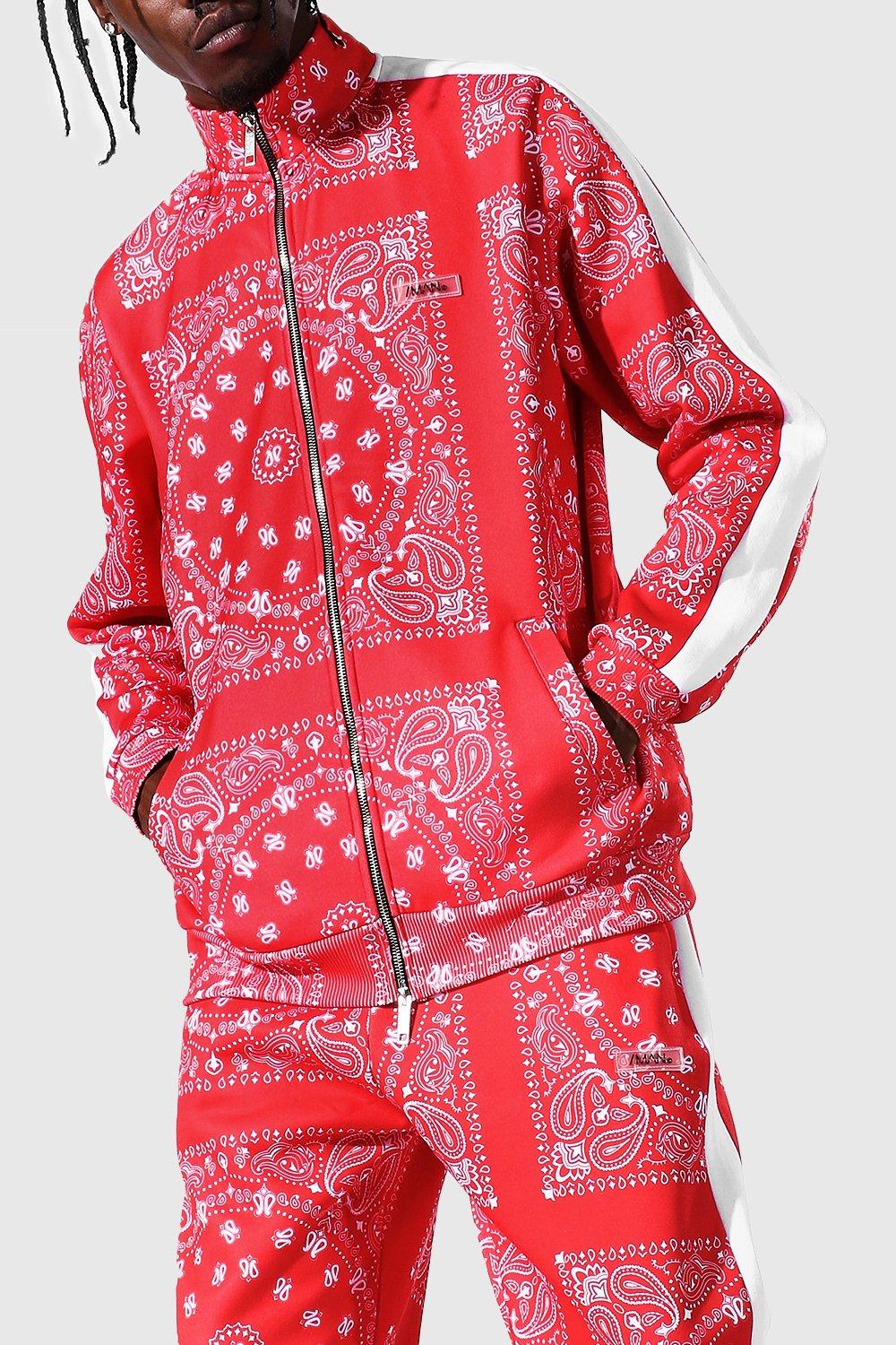 Red bandana sweat hot sale suit