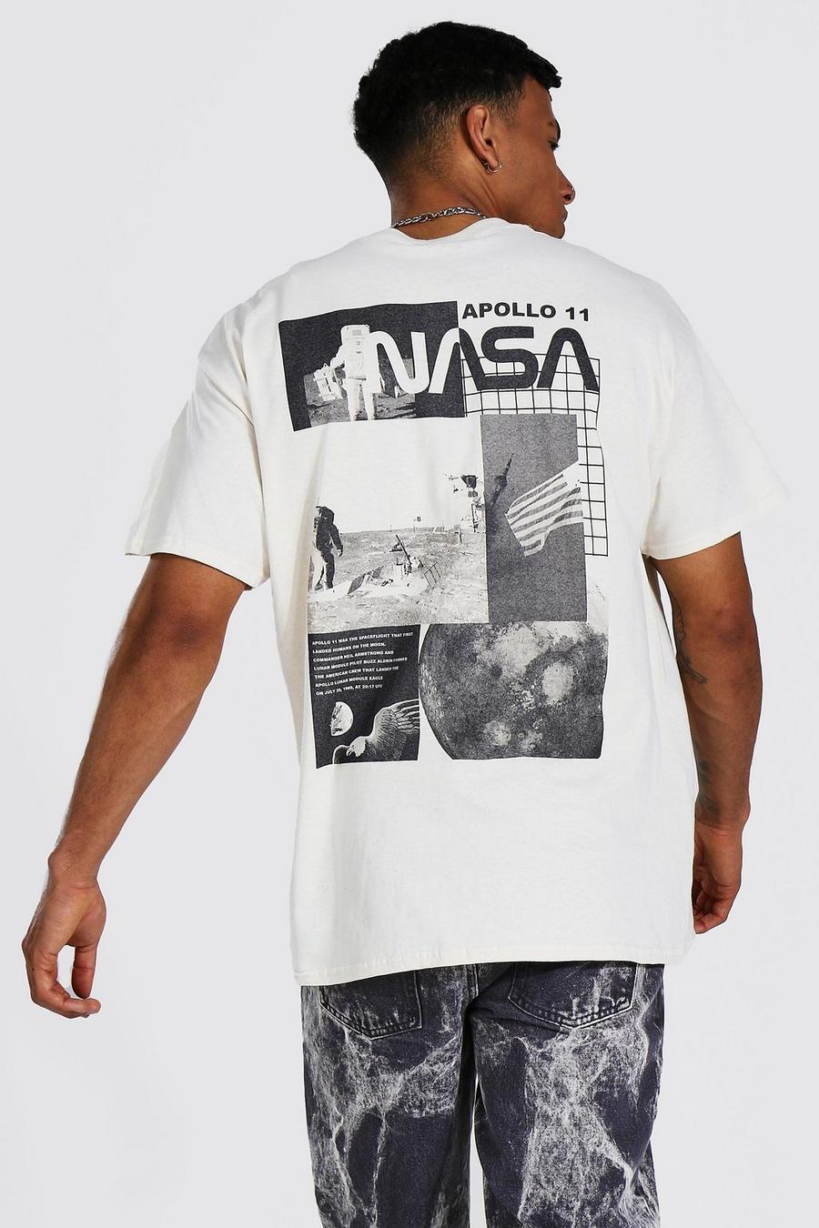 Sand NASA Oversize t-shirt med tryck bak image number 1