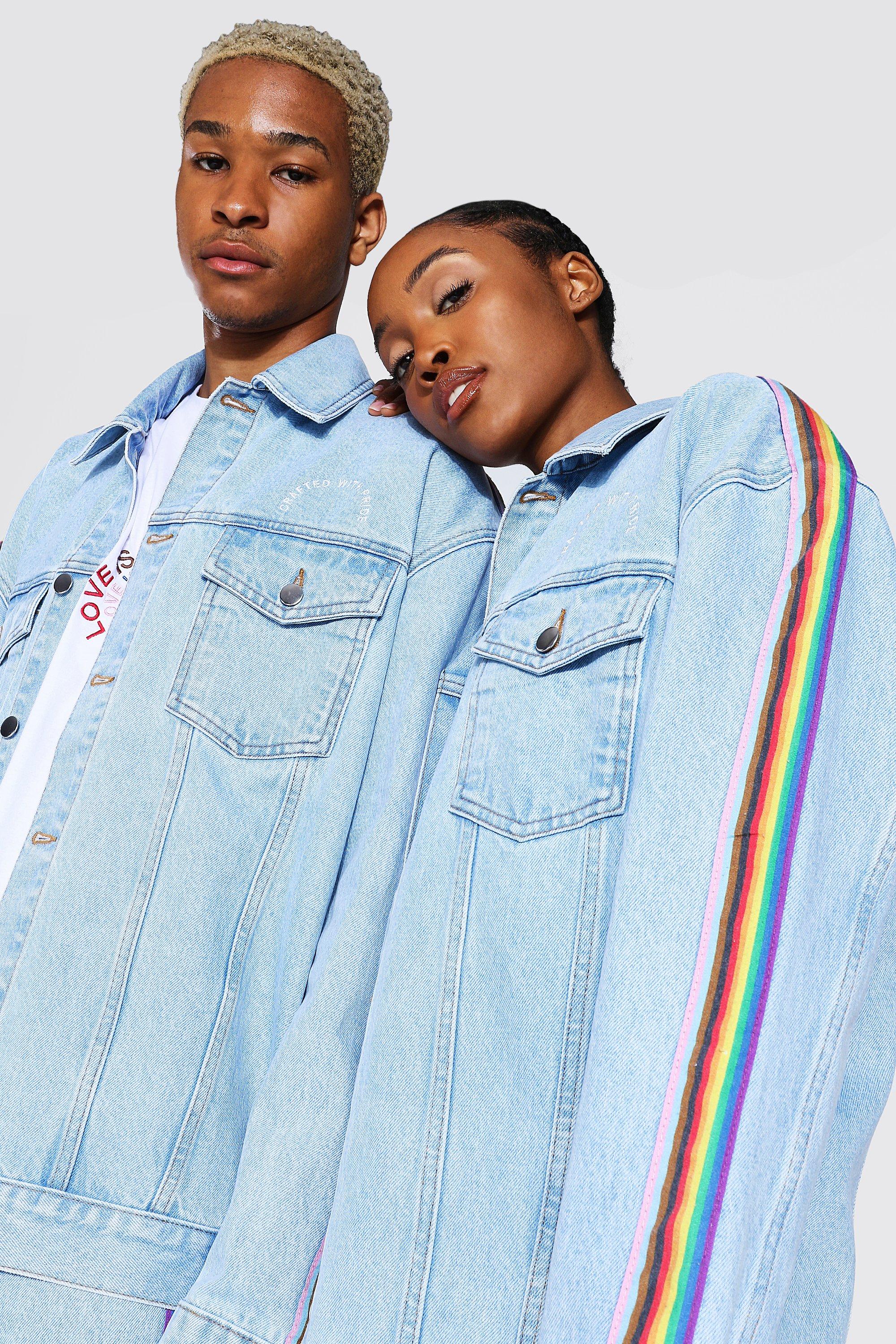 Levi's Pride Collection Denim Rainbow Collar Trucker Jacket Reviews ...