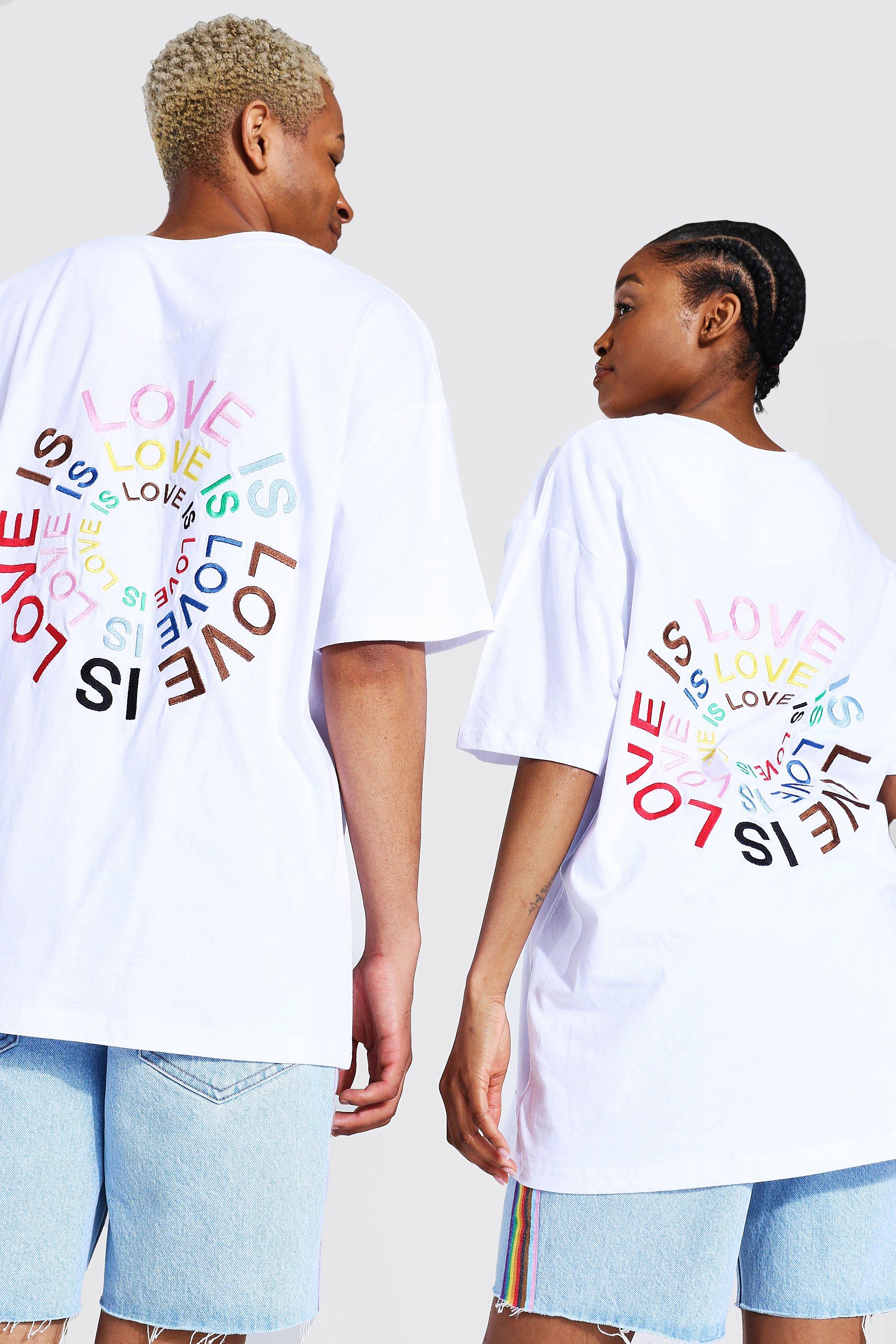 Pride Love Is Love Circle Graphic T Shirt