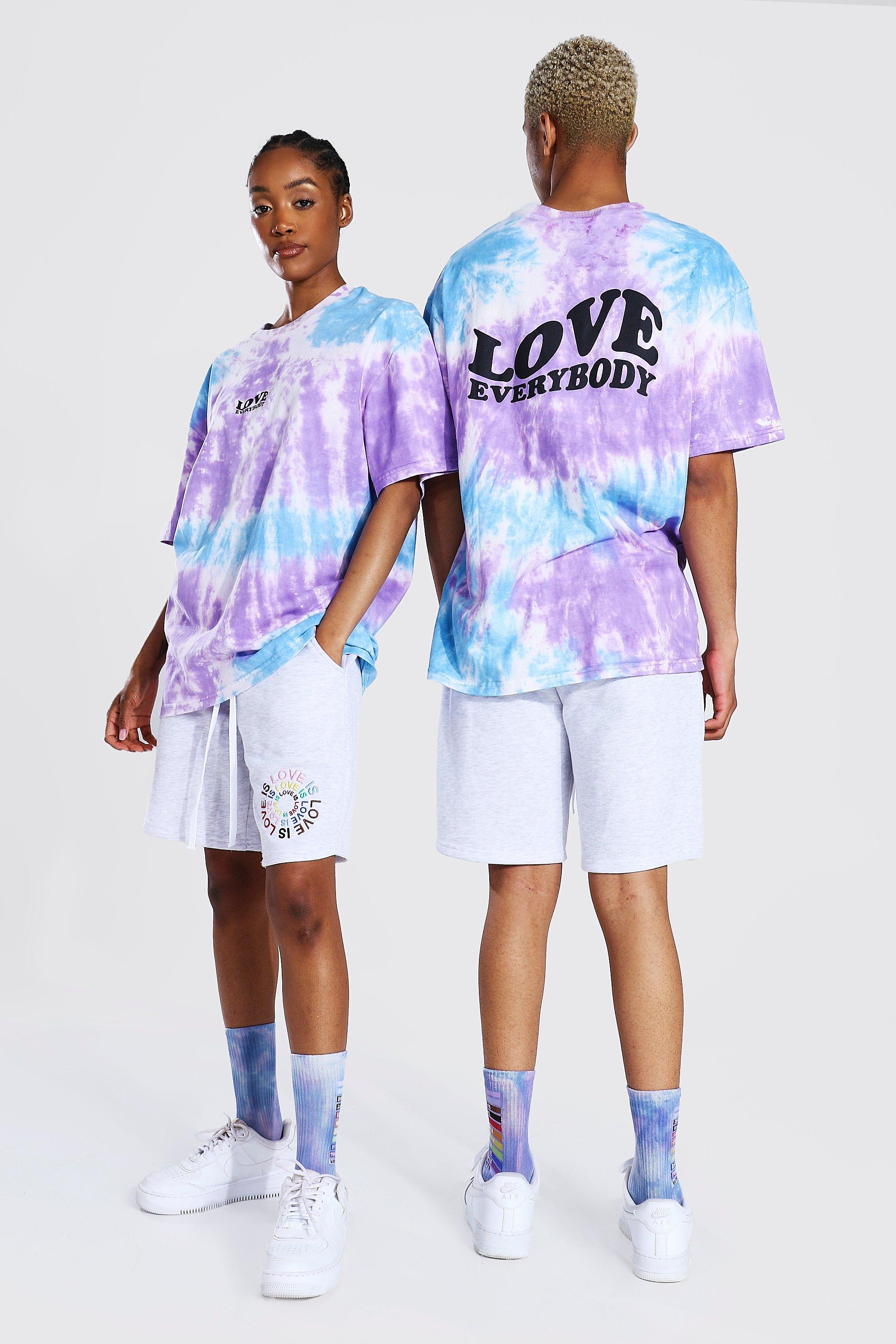 Pride Tie Dye Love Everybody Print T shirt boohoo IE