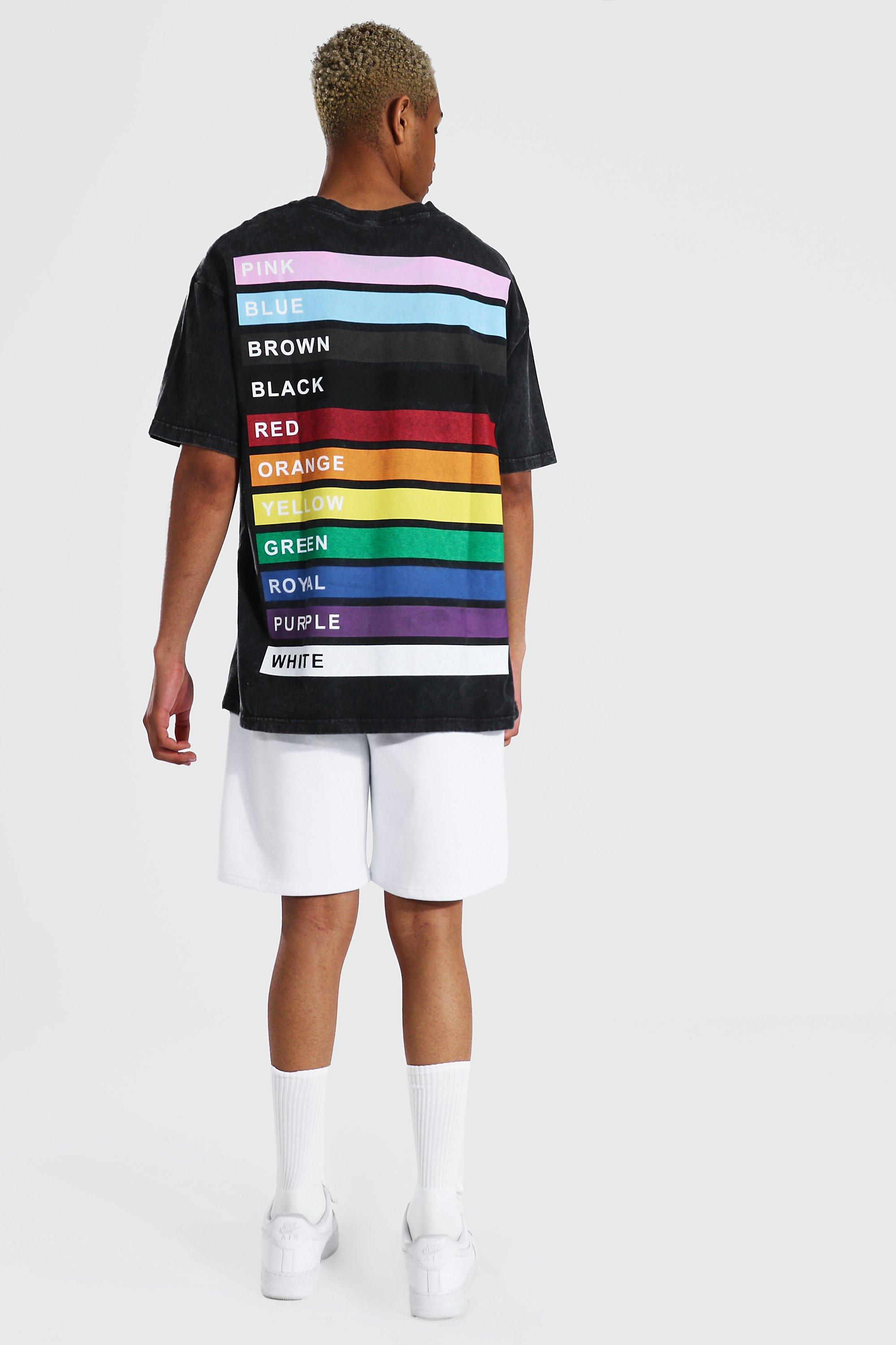 Boohoo rainbow hot sale t shirt