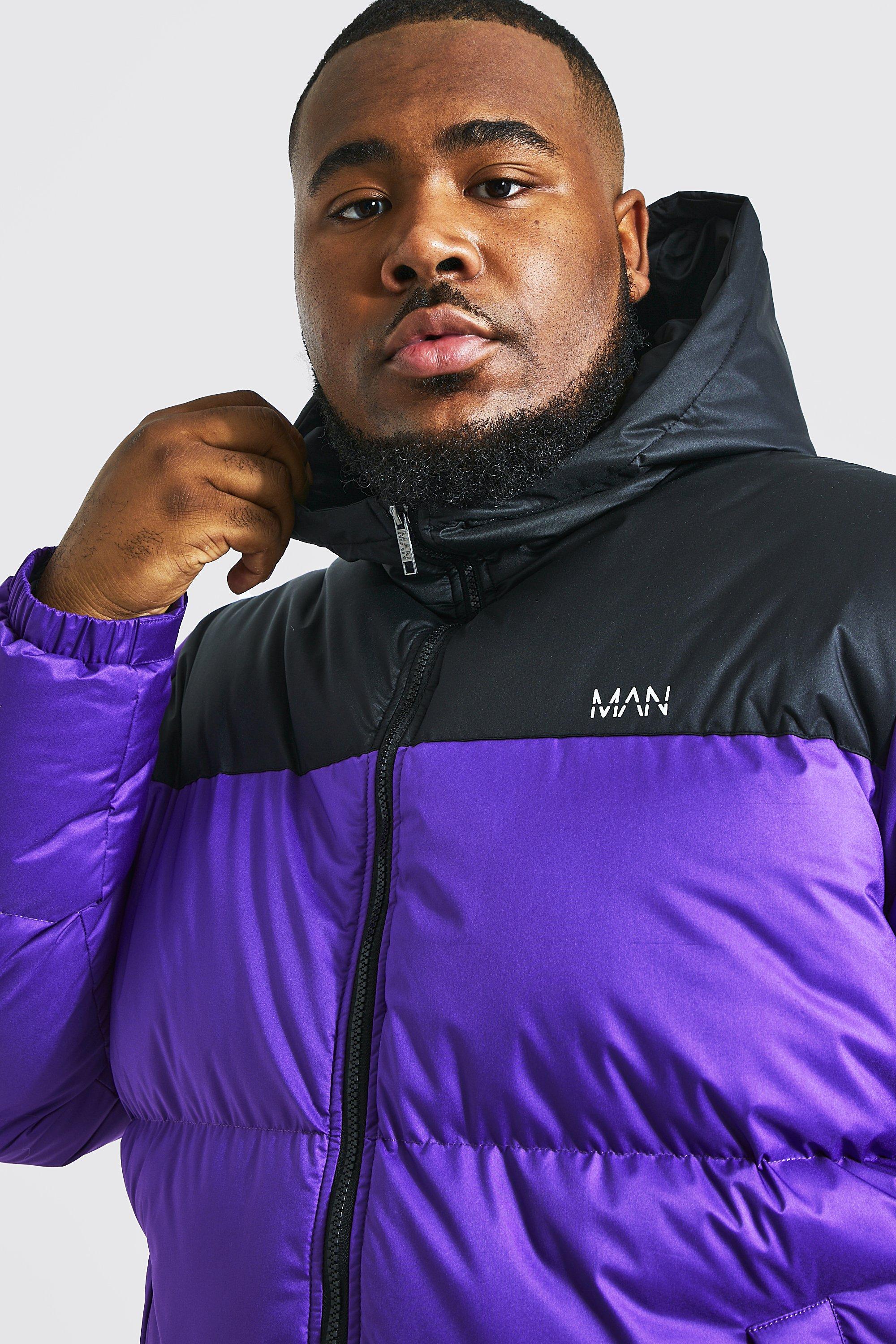 boohoo purple puffer jacket