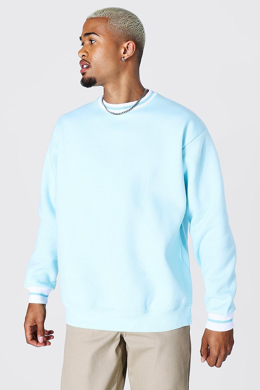 Light blue Oversize sweatshirt med muddar image number 1
