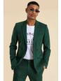 Green Skinny Double Breasted Suit Jacket