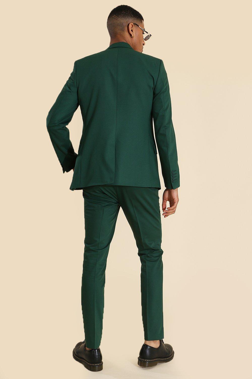 Green skinny fit suit sale