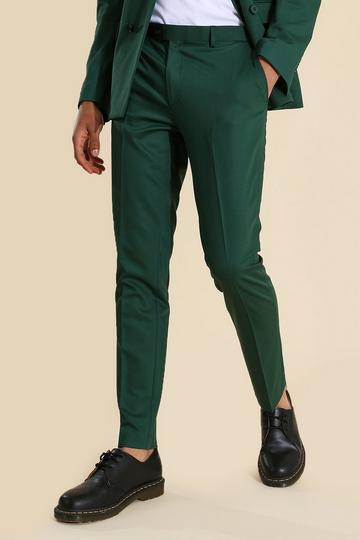 Green Skinny Green Suit Pants