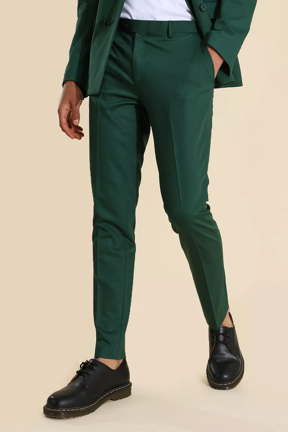 Skinny Green Suit Trouser