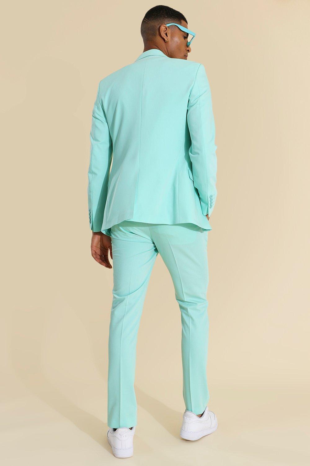 Traje color discount verde menta hombre