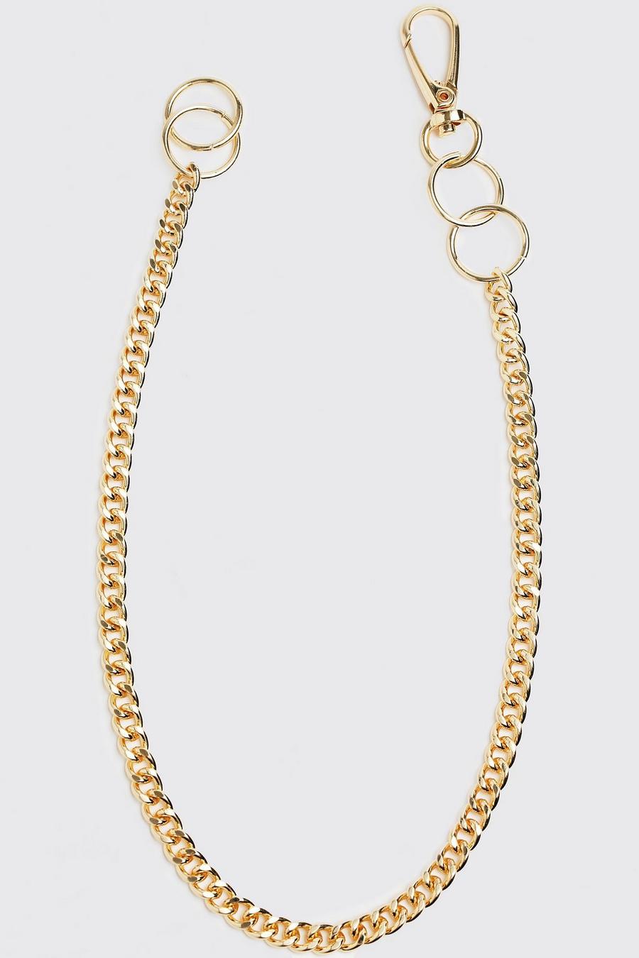 Gold Chunky Choker Chain With Lobster Clasp image number 1