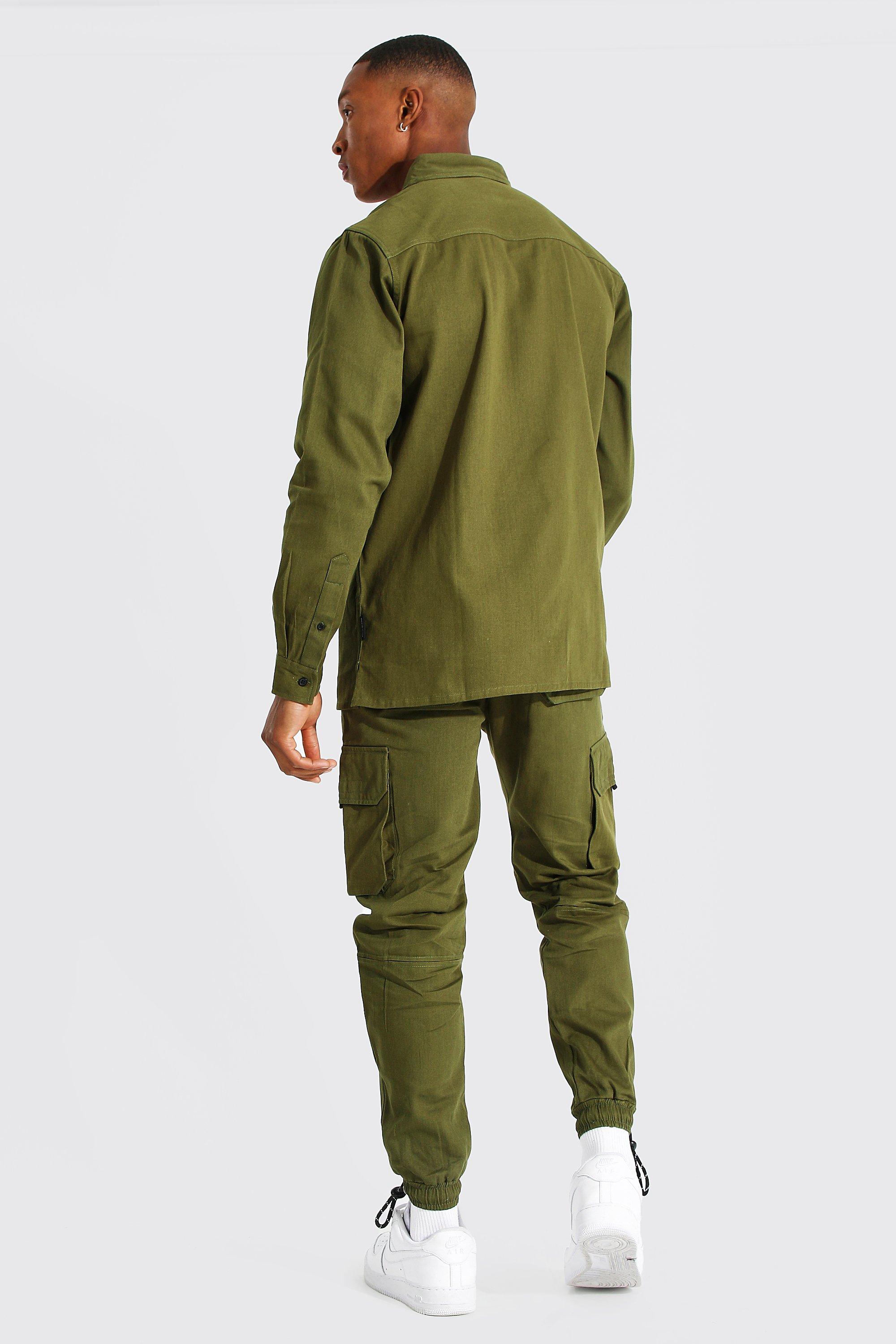 Official Man Utility Shirt & Pants Set | boohoo USA