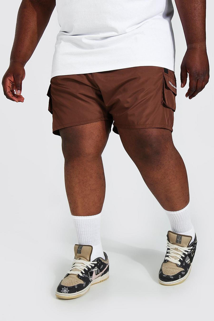 Chocolate Plus Shell 3d Cargo Short With Strap Detail image number 1