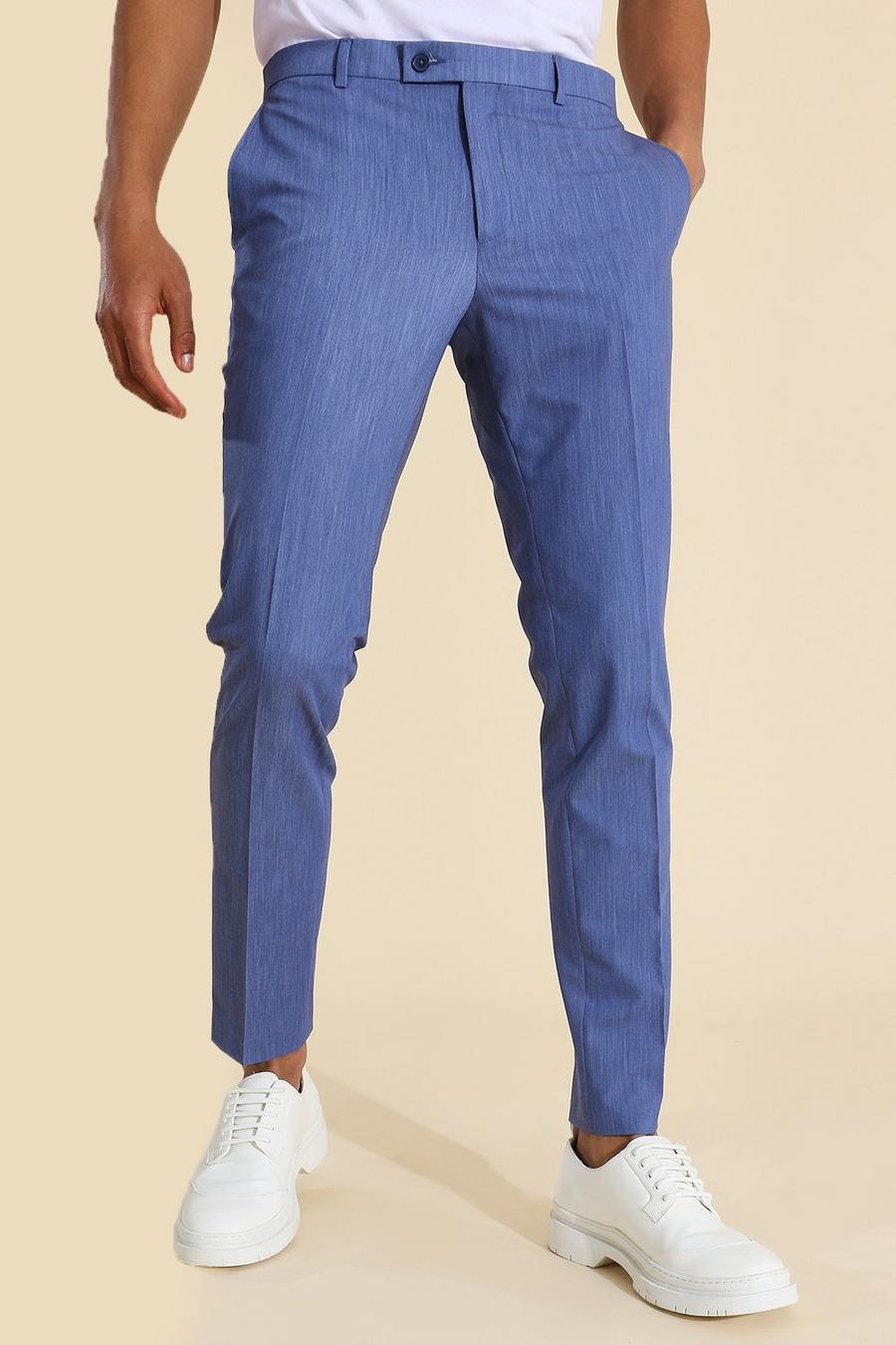 Skinny Blue Suit Pants
