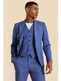 Blue Skinny Single Breasted Suit Jacket