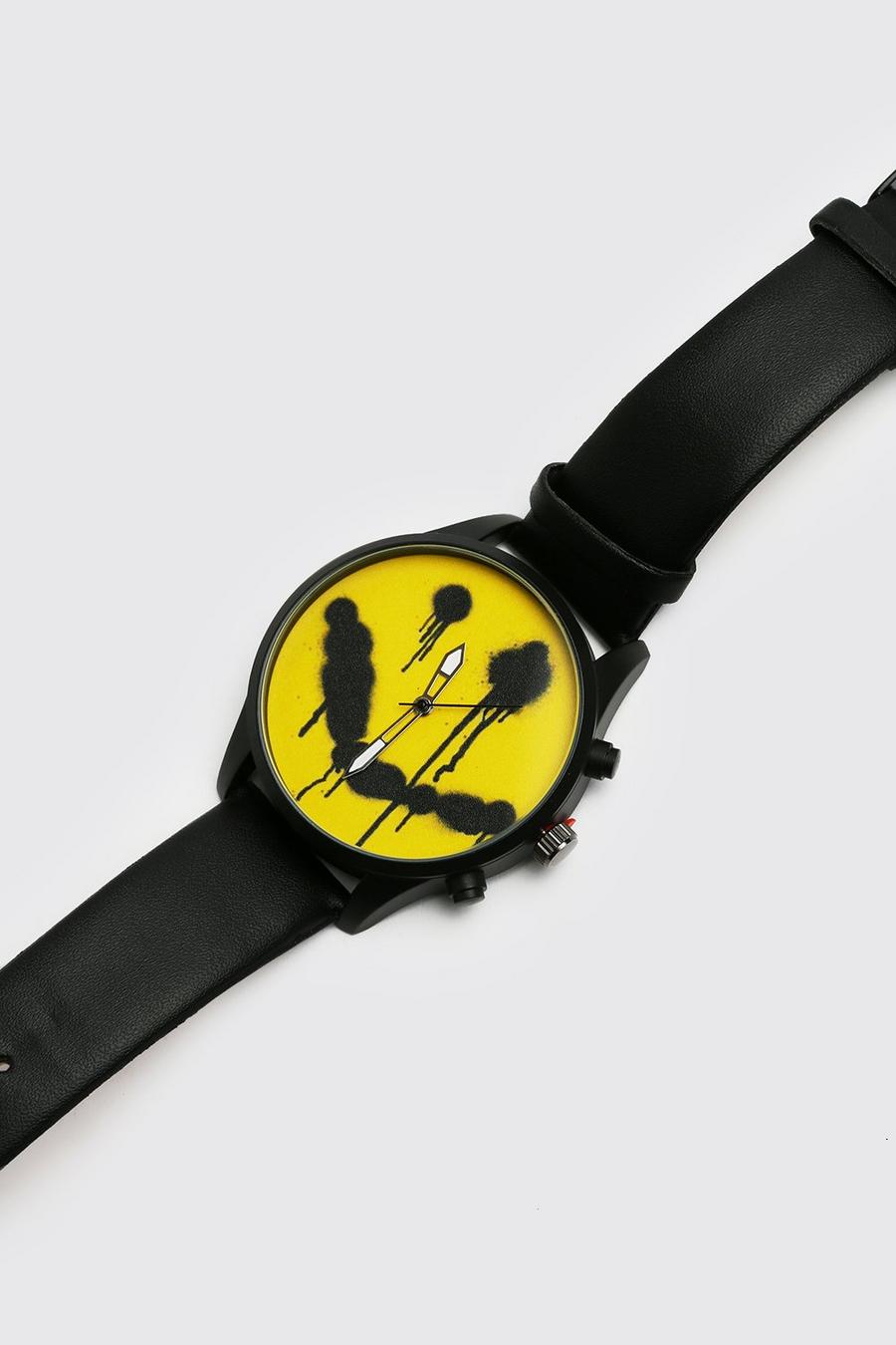 Reloj con cara grafiti, Black image number 1