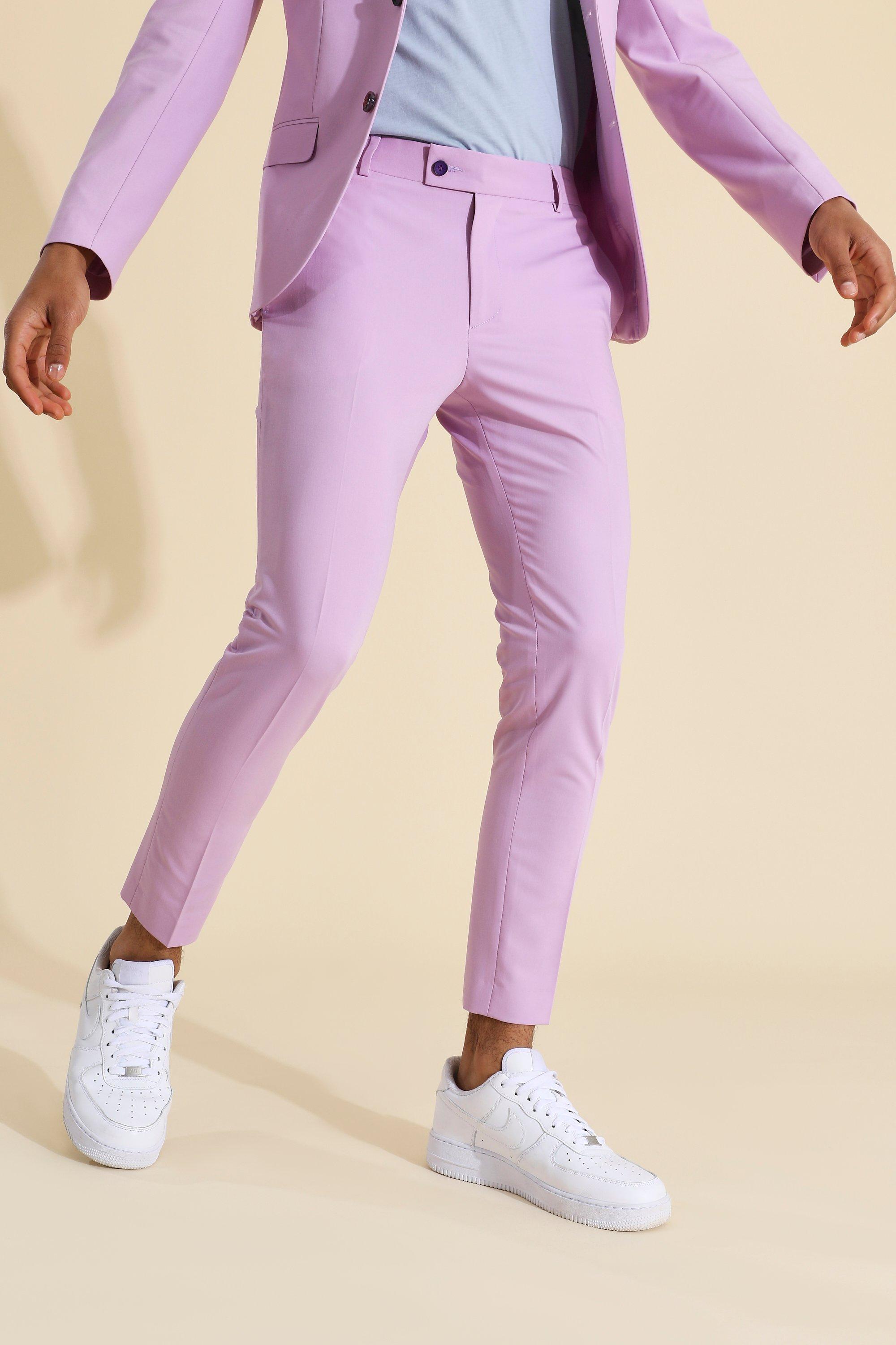 purple dress pants mens