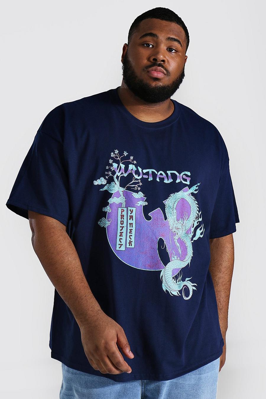 T-shirt Plus Size con stampa ufficiale di Wutang, Blu oltremare image number 1