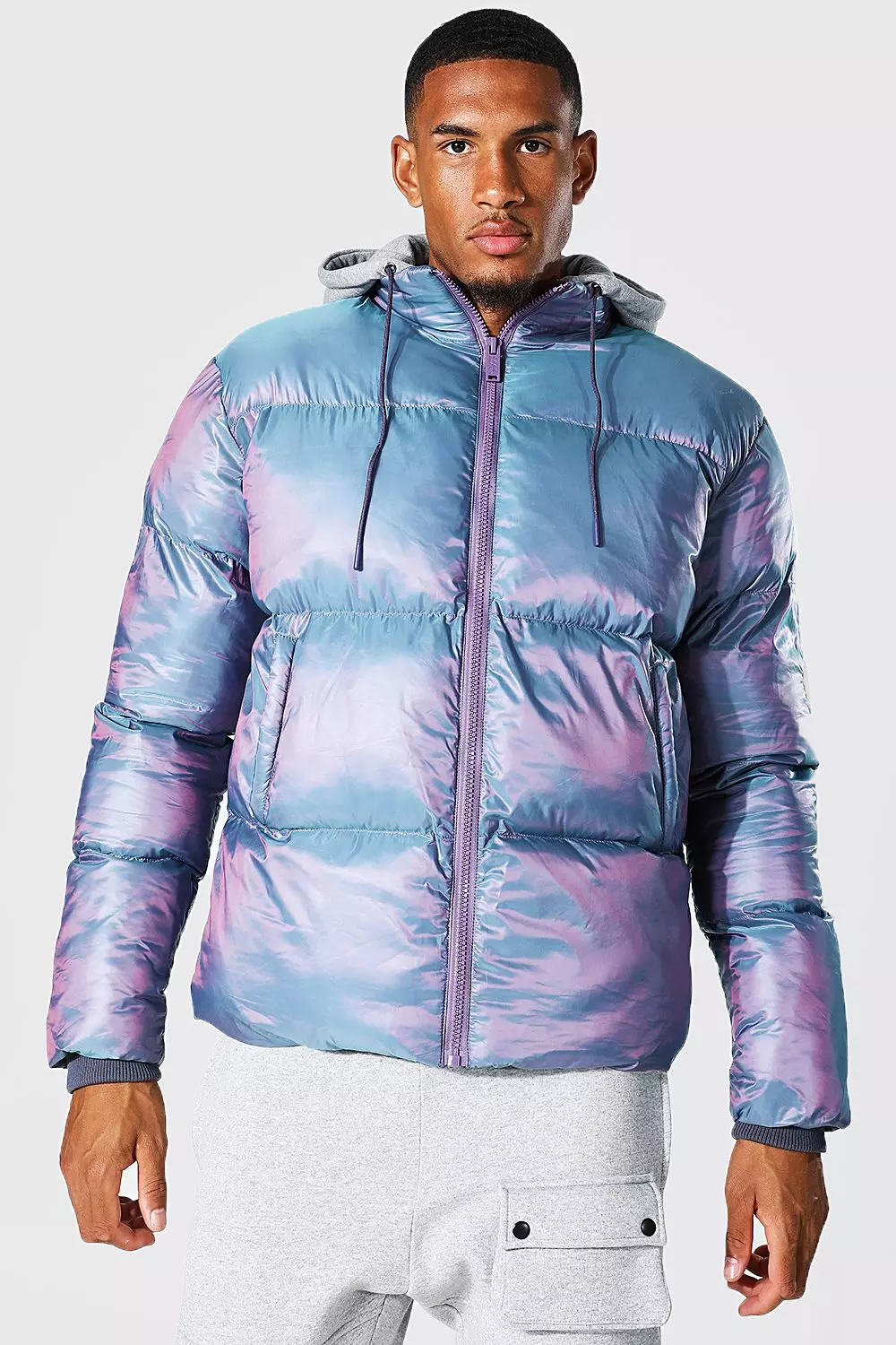 2 tone shop puffer jacket