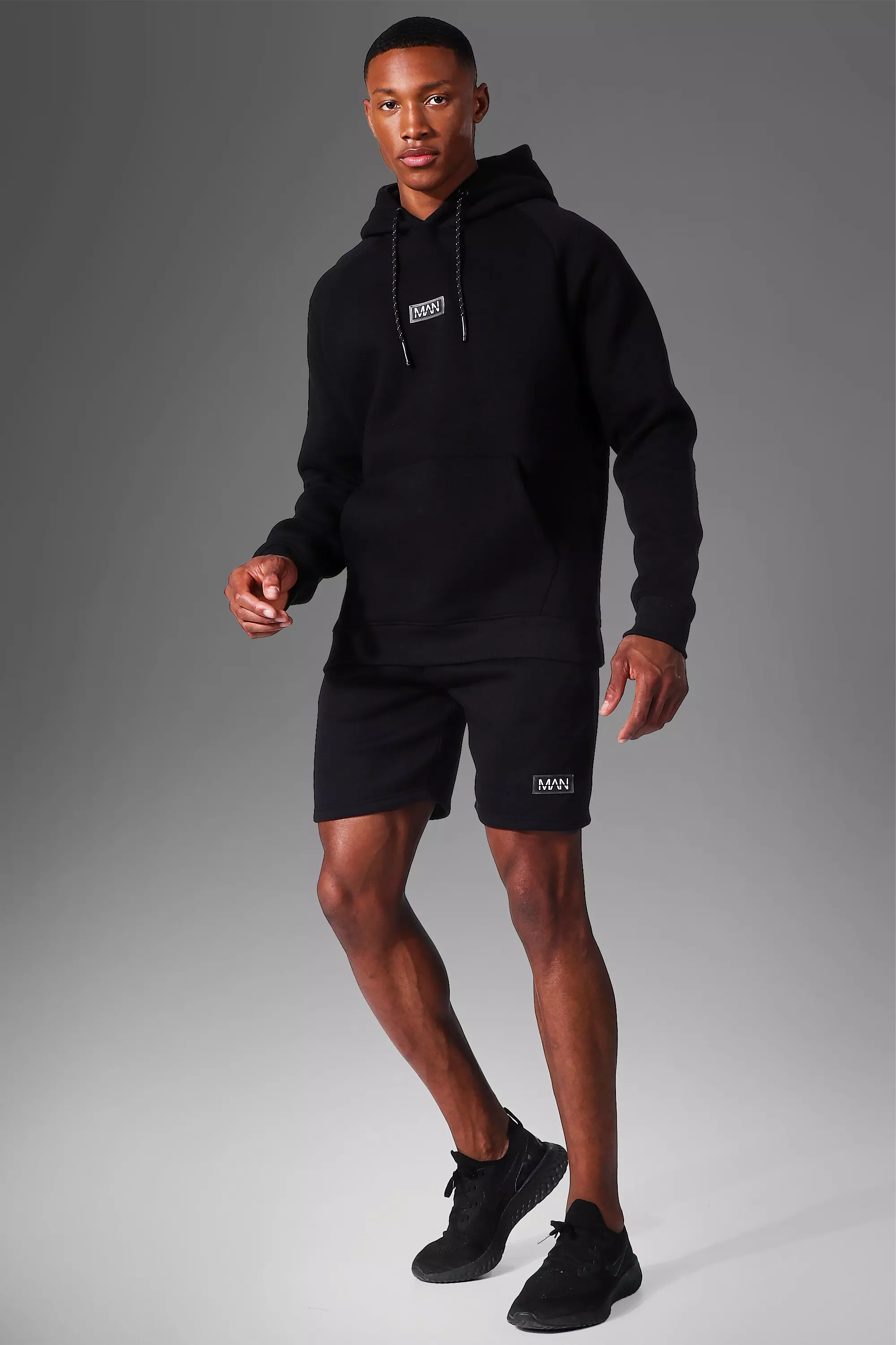 Black hoodie 2025 and shorts