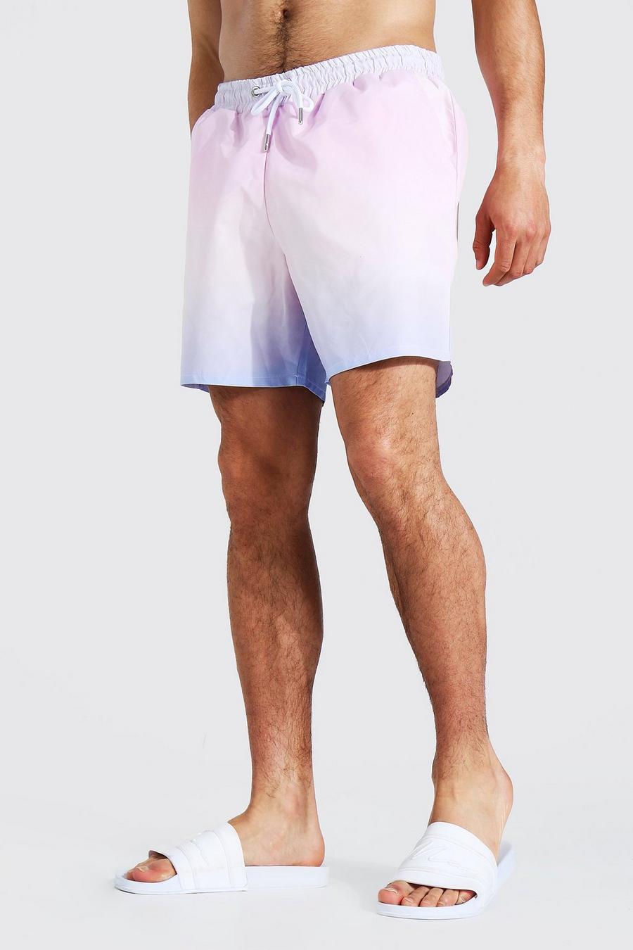 Lilac Mid Length Ombre Swim Short image number 1