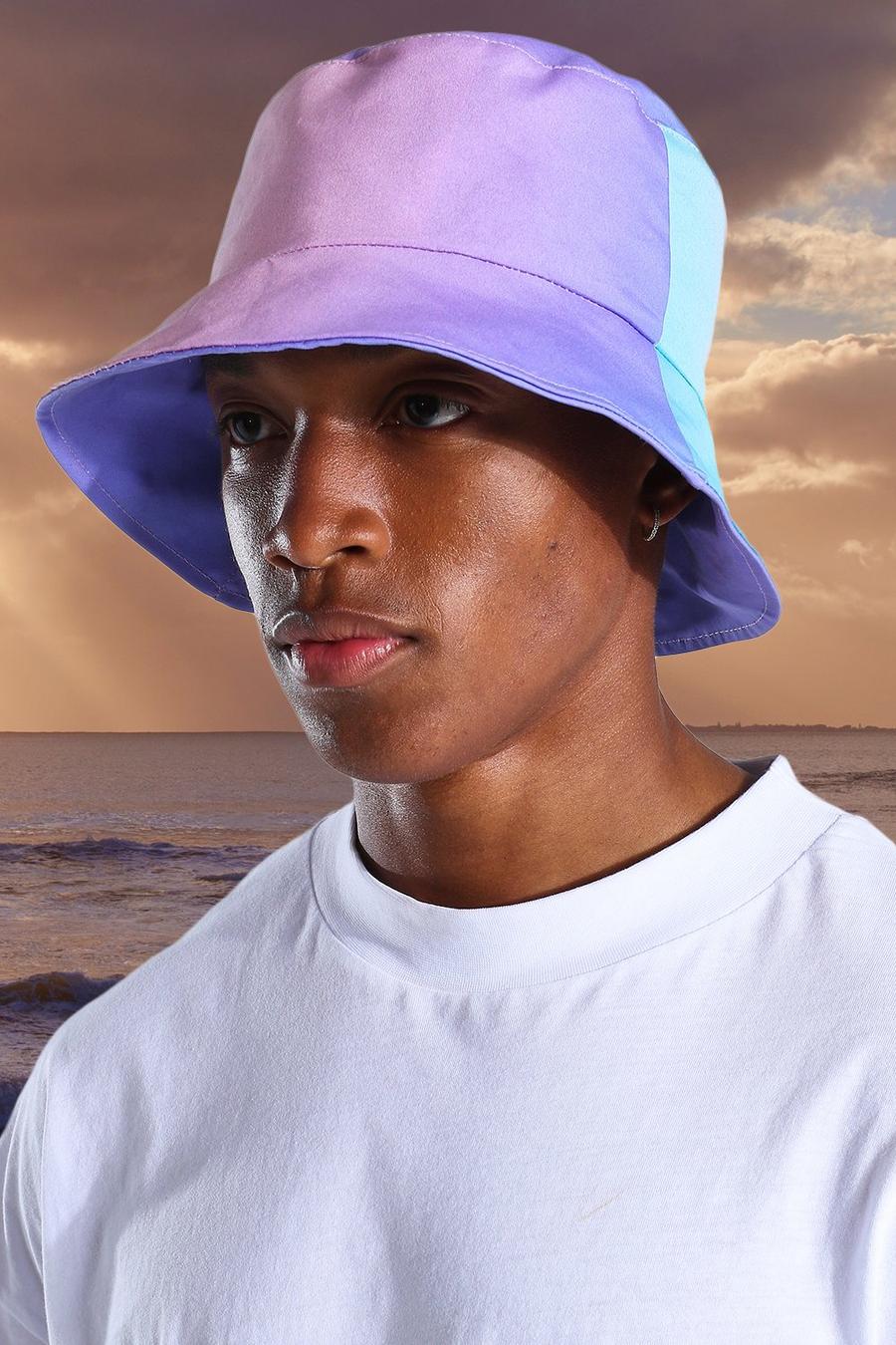 Teal Tie Dye Reversible Bucket Hat image number 1