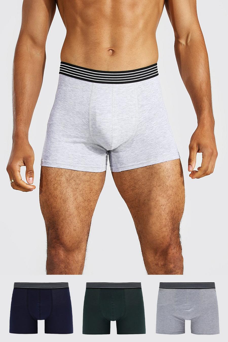 Multi 3 Pack Sports Rib Classic Trunks image number 1