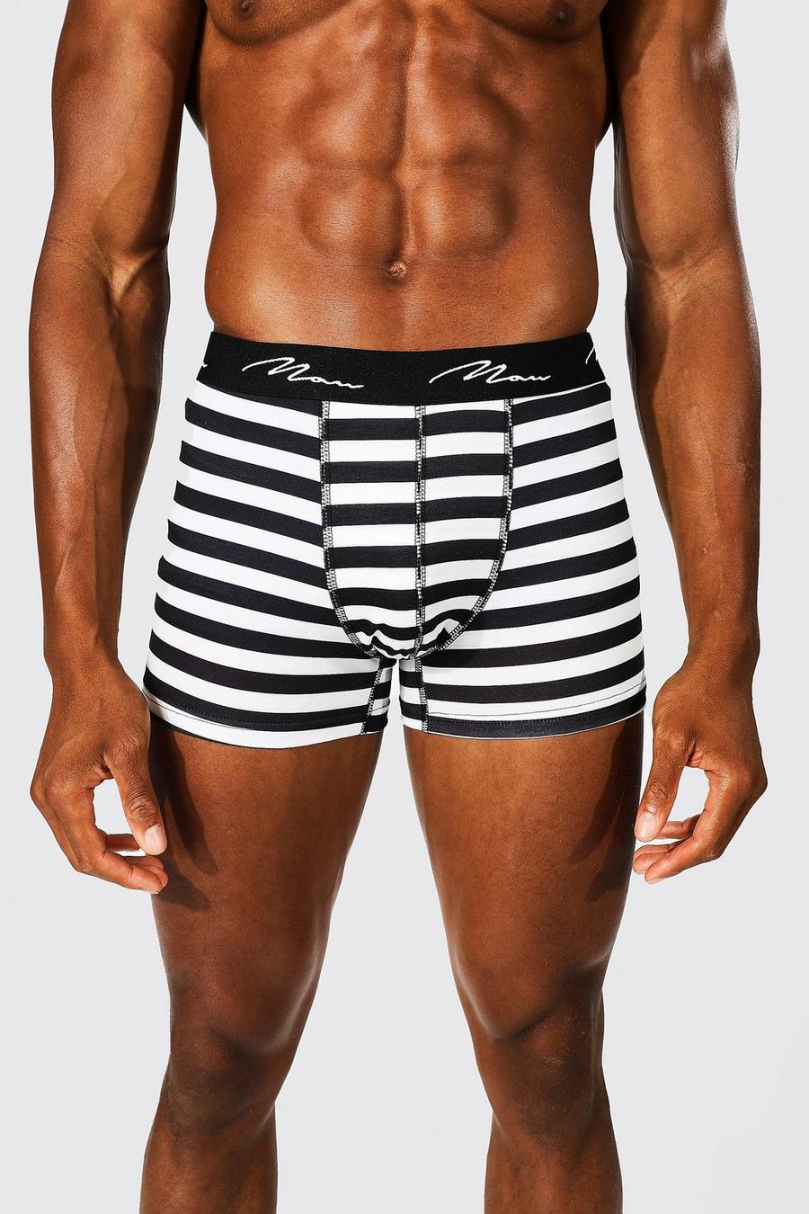 Black Man Signature Striped Classic Trunk With Gift Box image number 1