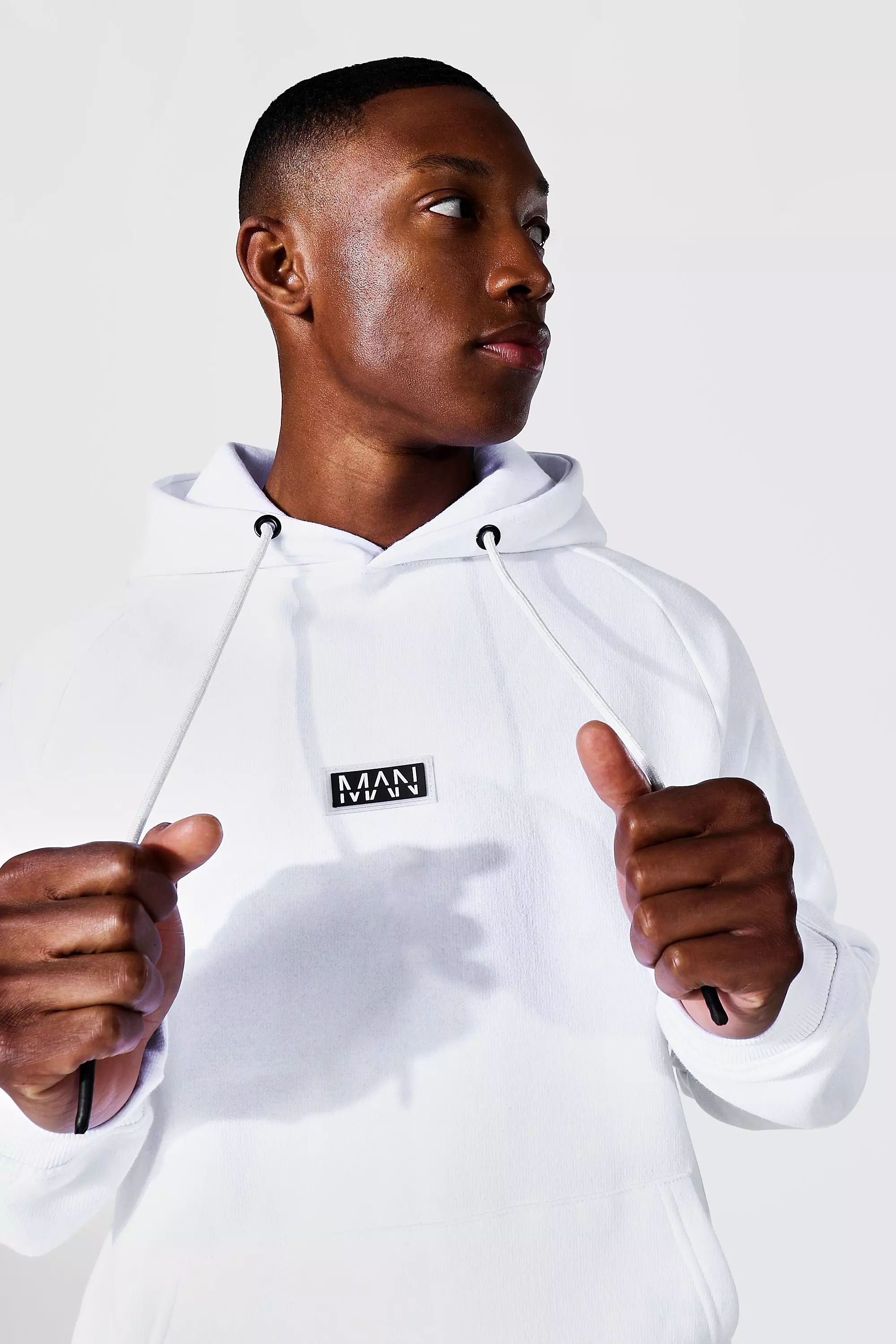 White Man Active Training Hoodie And Short Set alternative image