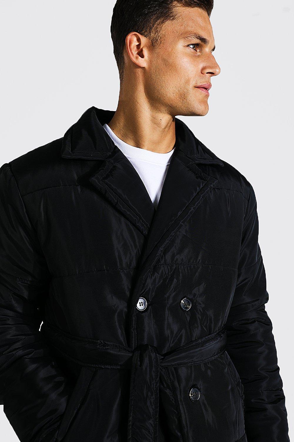 Boohoo trench hot sale coat mens