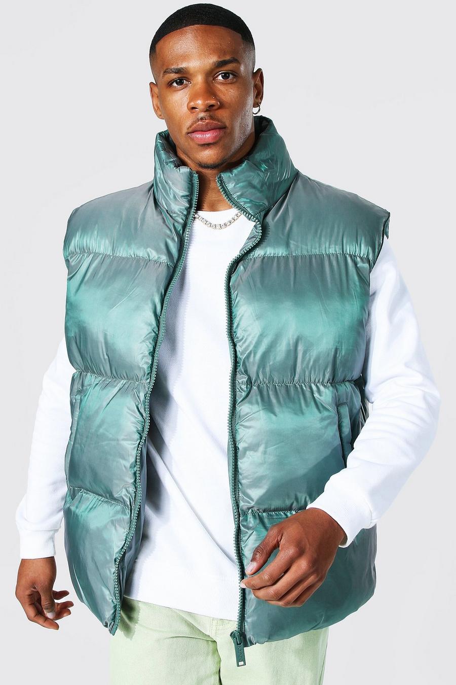 Green Two Tone Gilet image number 1